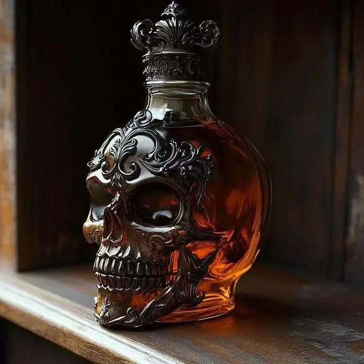 Skull Whiskey Bottle Decanter – 350ml Borosilicate Glass