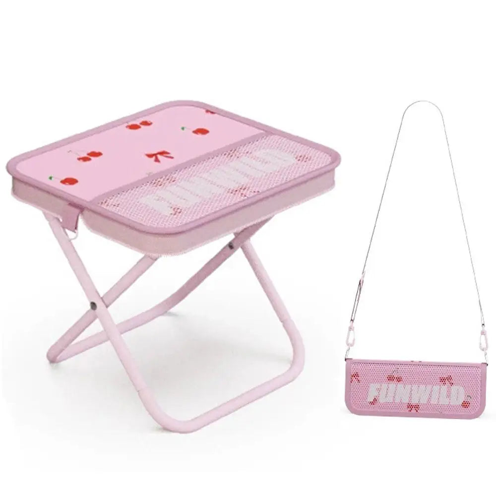 Foldable Outdoor Camping Stool with Shoulder Strap
