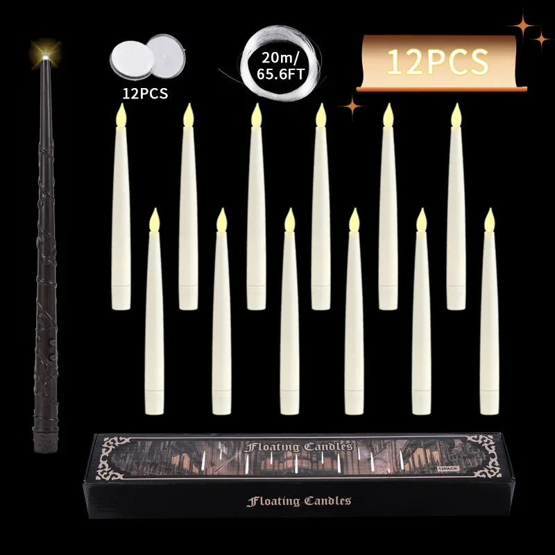 Magic Wand Floating LED Candle Set