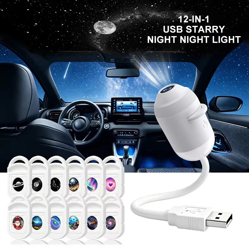 USB Galaxy Projector Night Light