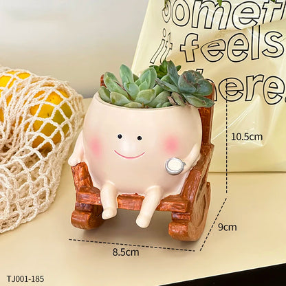 Ghost Rocking Chair Succulent Planter