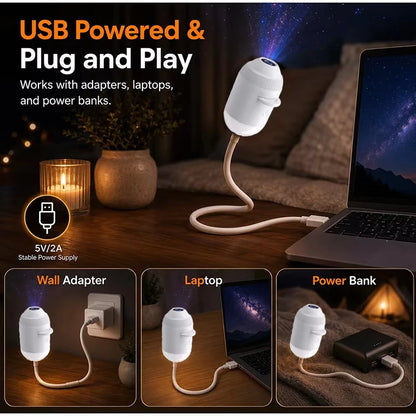 USB Galaxy Projector Night Light