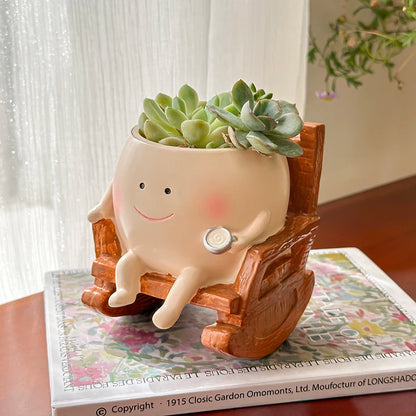 Ghost Rocking Chair Succulent Planter