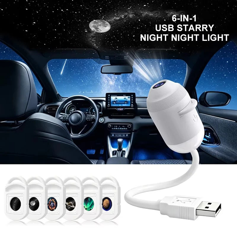 USB Galaxy Projector Night Light