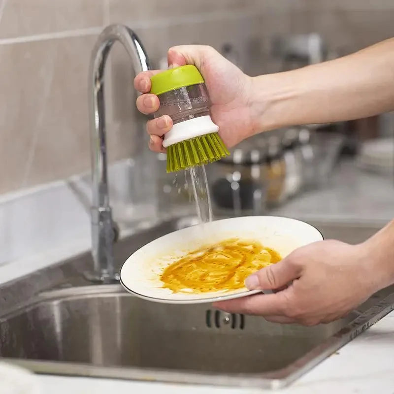 Soap Dispensing Dish Scrub Brush
