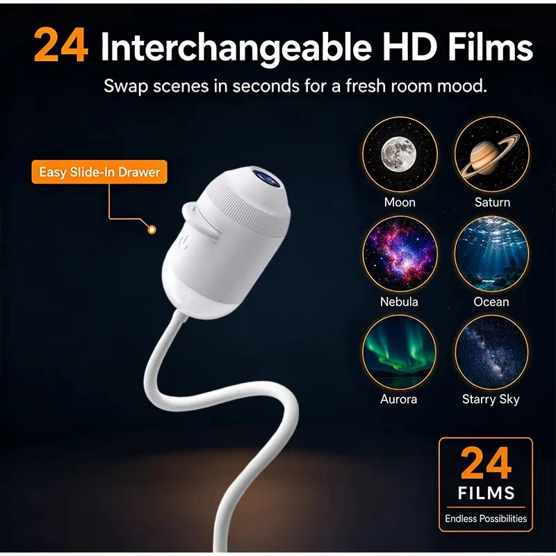 USB Galaxy Projector Night Light