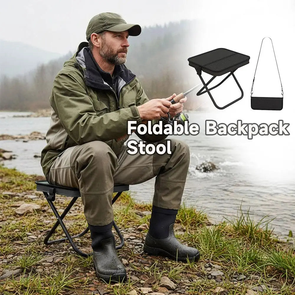Foldable Outdoor Camping Stool with Shoulder Strap