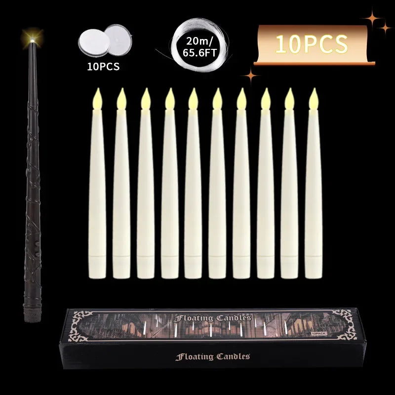 Magic Wand Floating LED Candle Set
