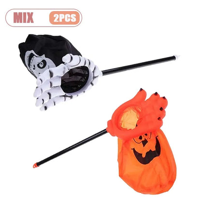 Halloween Trick-or-Treat Candy Bag – Pumpkin & Skull