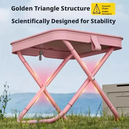 Foldable Outdoor Camping Stool with Shoulder Strap