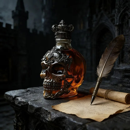 Skull Whiskey Bottle Decanter – 350ml Borosilicate Glass