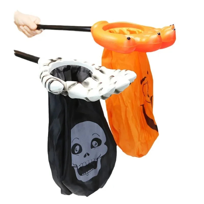 Halloween Trick-or-Treat Candy Bag – Pumpkin & Skull