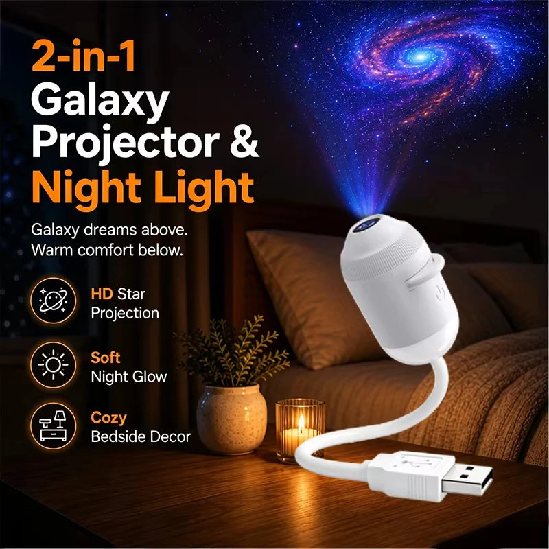 USB Galaxy Projector Night Light