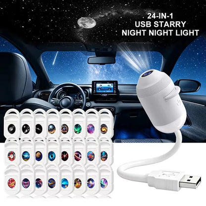 USB Galaxy Projector Night Light