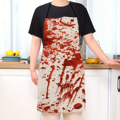 Halloween Apron – Blood Splatter & Black Cat Print