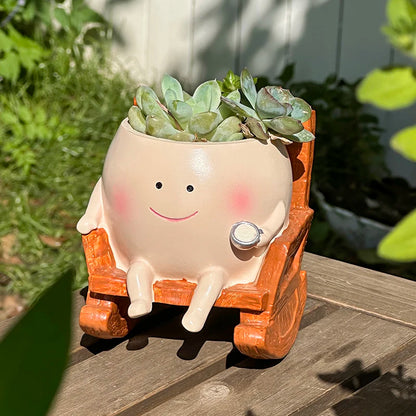 Ghost Rocking Chair Succulent Planter