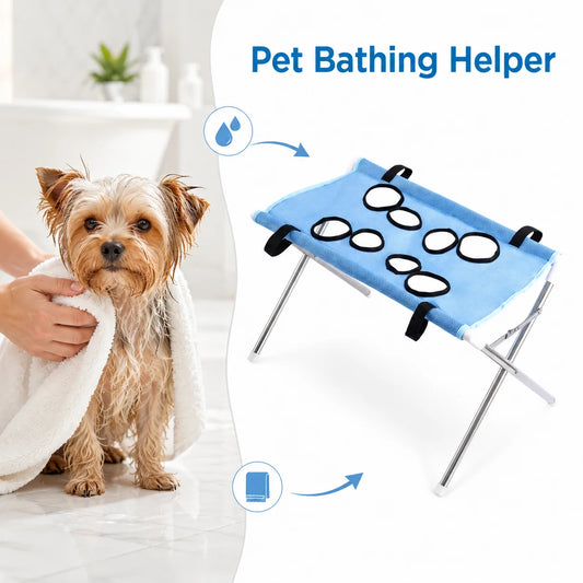 Foldable Pet Bathing Hammock Stand