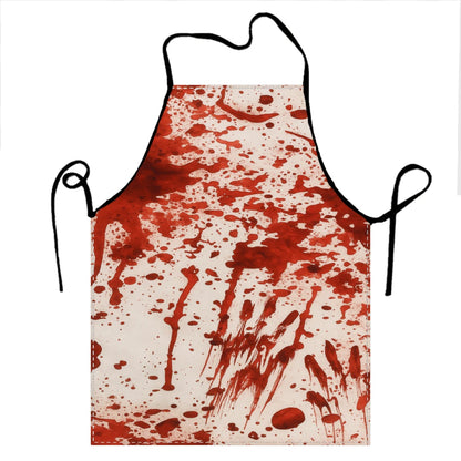 Halloween Apron – Blood Splatter & Black Cat Print