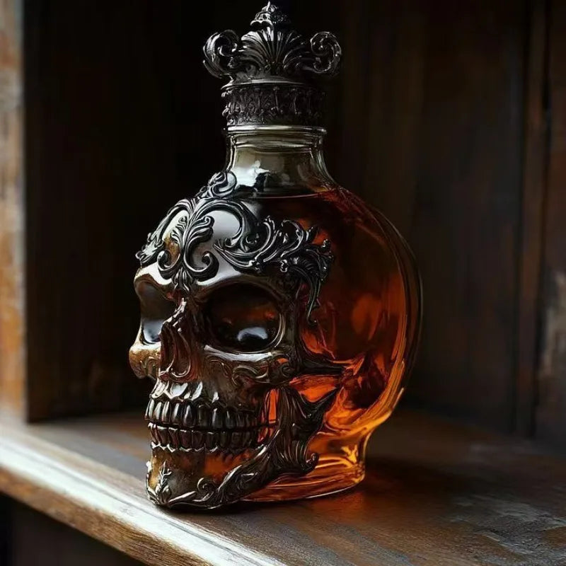 Skull Whiskey Bottle Decanter – 350ml Borosilicate Glass