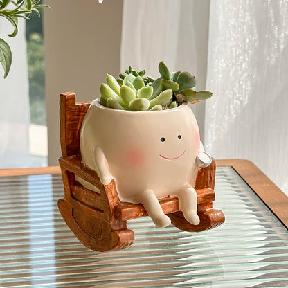 Ghost Rocking Chair Succulent Planter