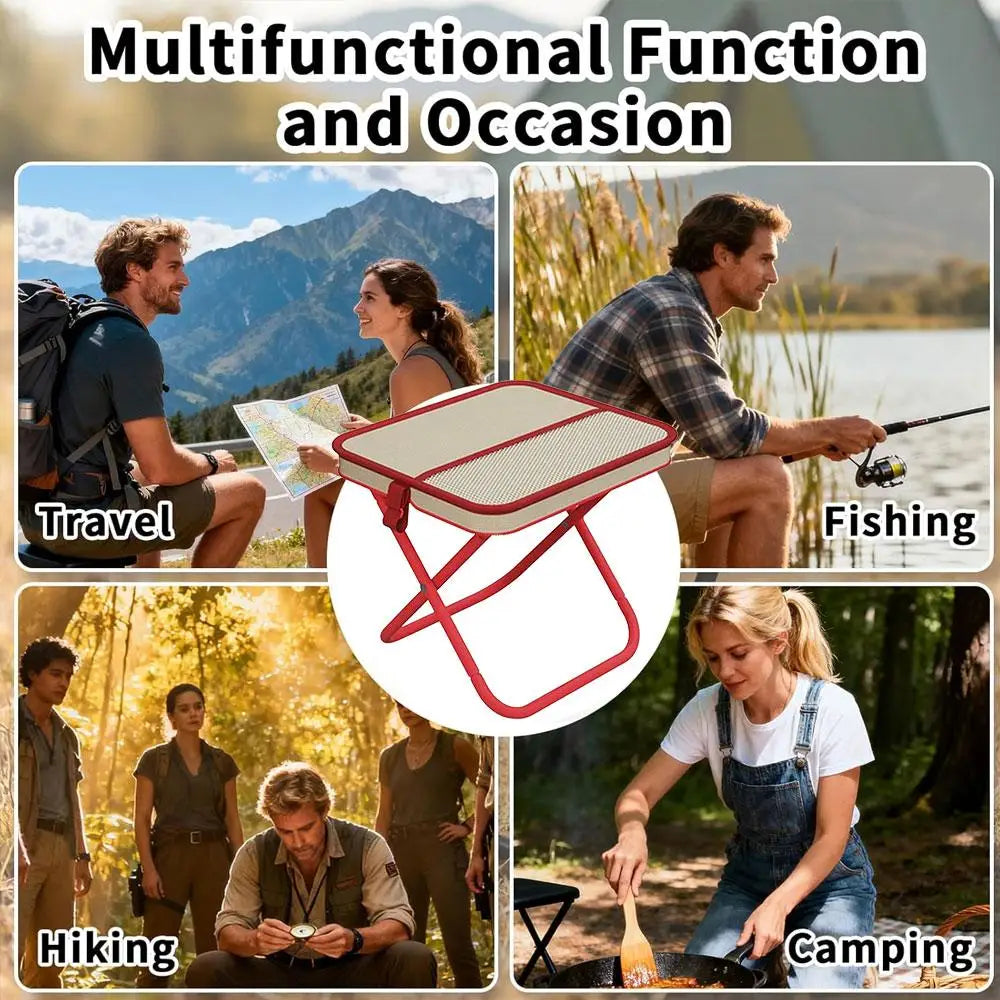 Foldable Outdoor Camping Stool with Shoulder Strap