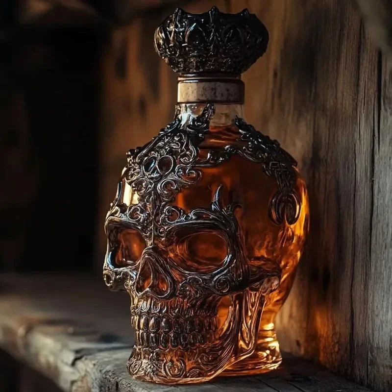 Skull Whiskey Bottle Decanter – 350ml Borosilicate Glass