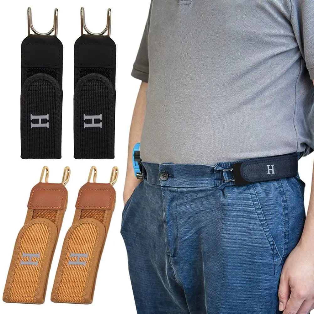 Metal Hook Elastic Canvas Belt