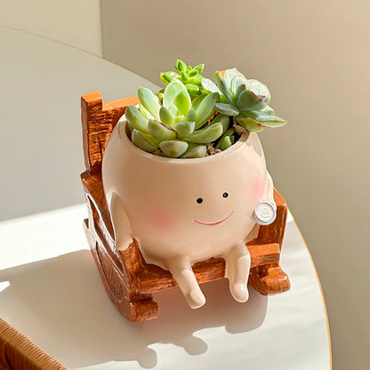 Ghost Rocking Chair Succulent Planter