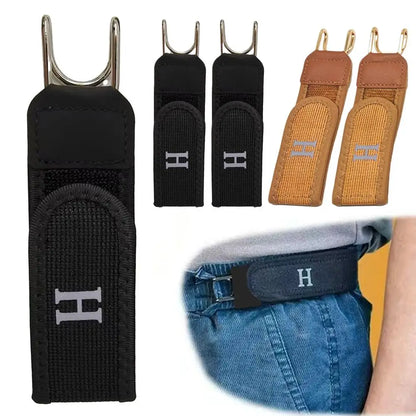 Metal Hook Elastic Canvas Belt