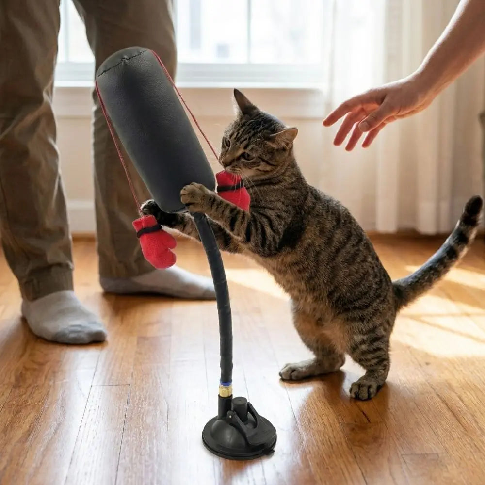 Suction Cup Cat Boxing Toy