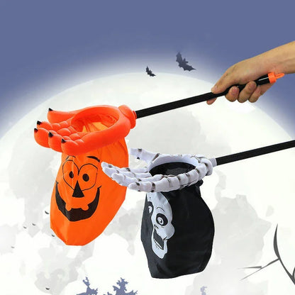 Halloween Trick-or-Treat Candy Bag – Pumpkin & Skull