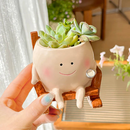 Ghost Rocking Chair Succulent Planter