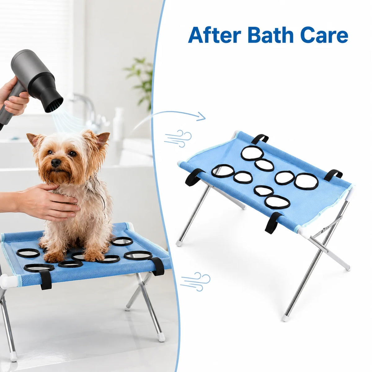 Foldable Pet Bathing Hammock Stand